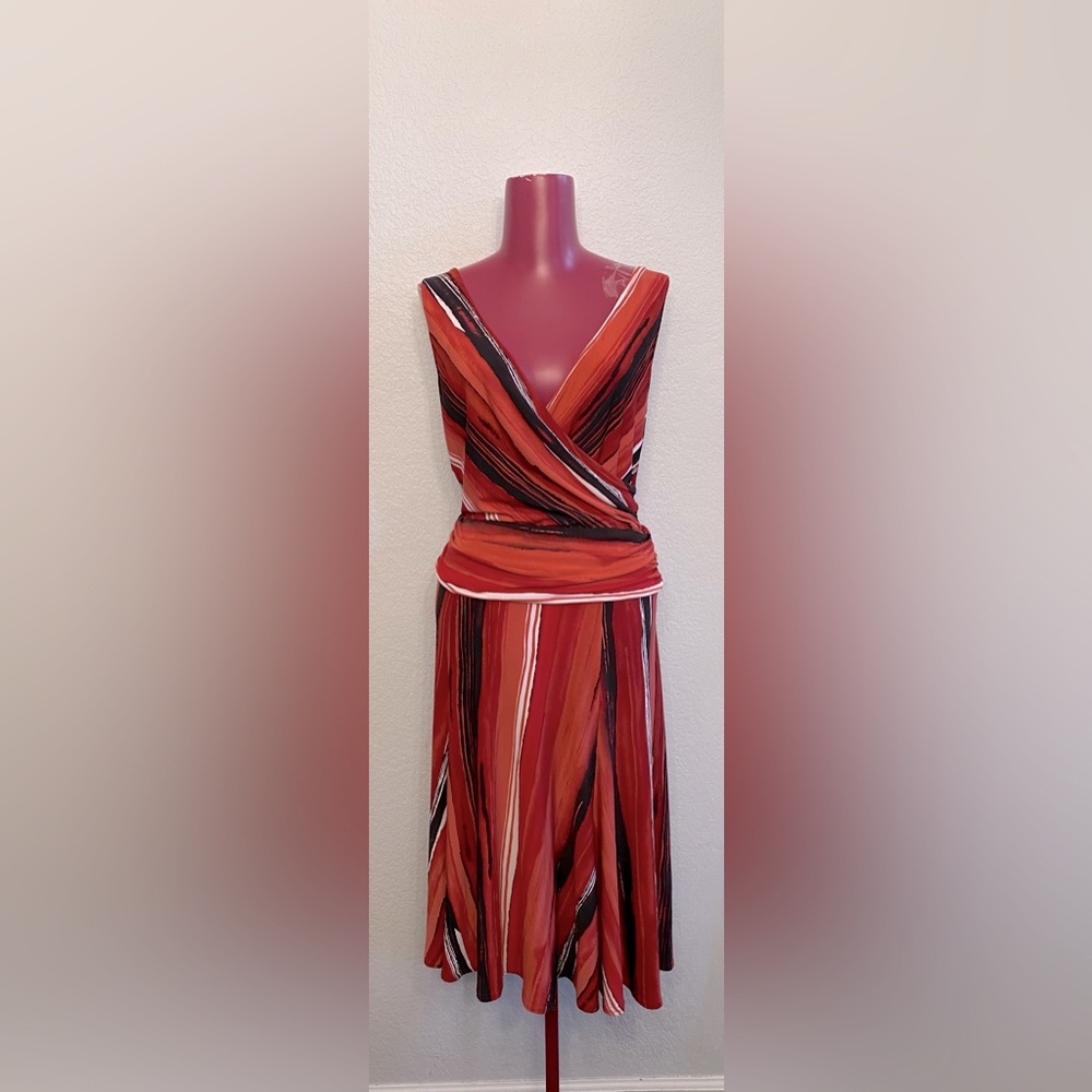 Alyn Paige Vibrant Red and Black Dress